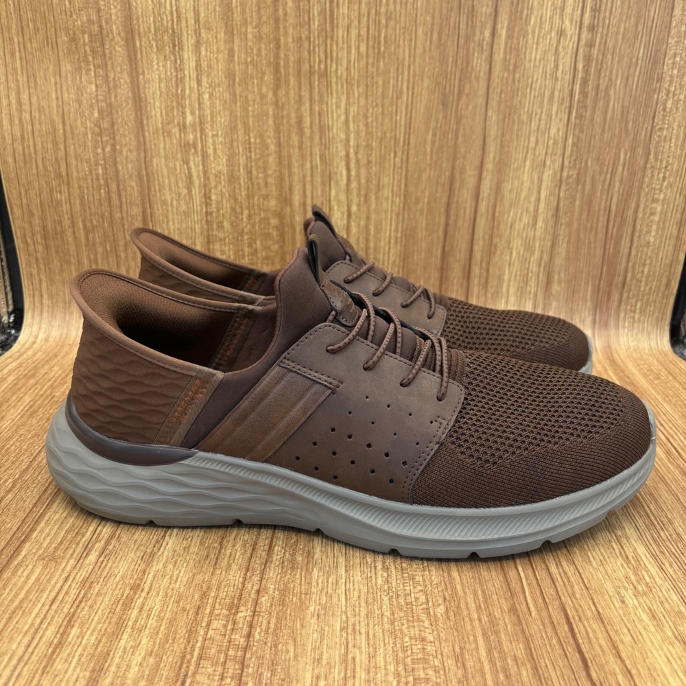 Skechers Slip-ins RF Garner Newick Mens 13 Brown Hands Free Sneakers 210803
